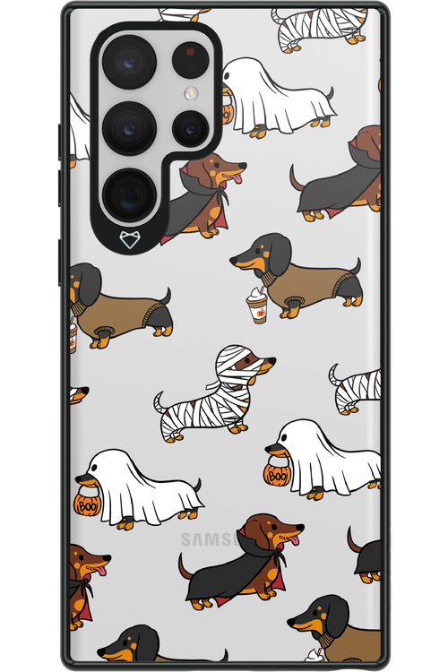 Scary Dachshund (Transparent) - Samsung Galaxy S22 Ultra