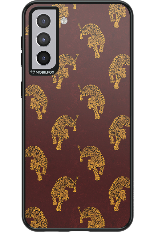 Burgundy Leopard Pattern - Samsung Galaxy S21+