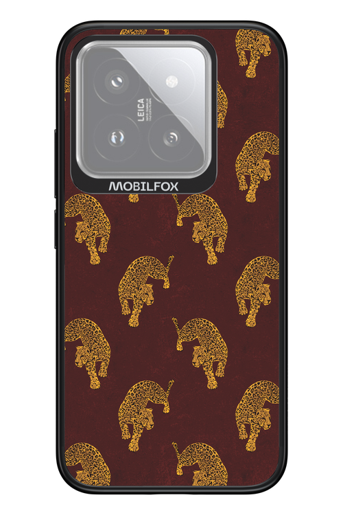 Burgundy Leopard Pattern - Xiaomi 14