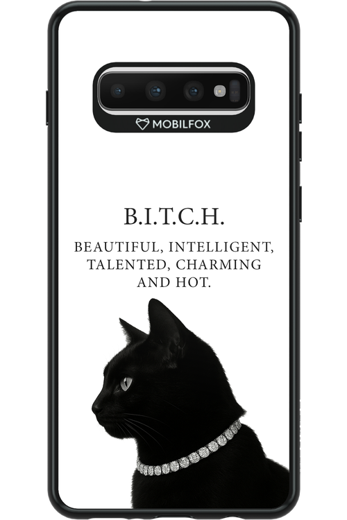 B. i. t. c. h. - Samsung Galaxy S10+