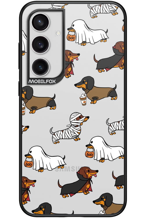 Scary Dachshund (Transparent) - Samsung Galaxy S24+