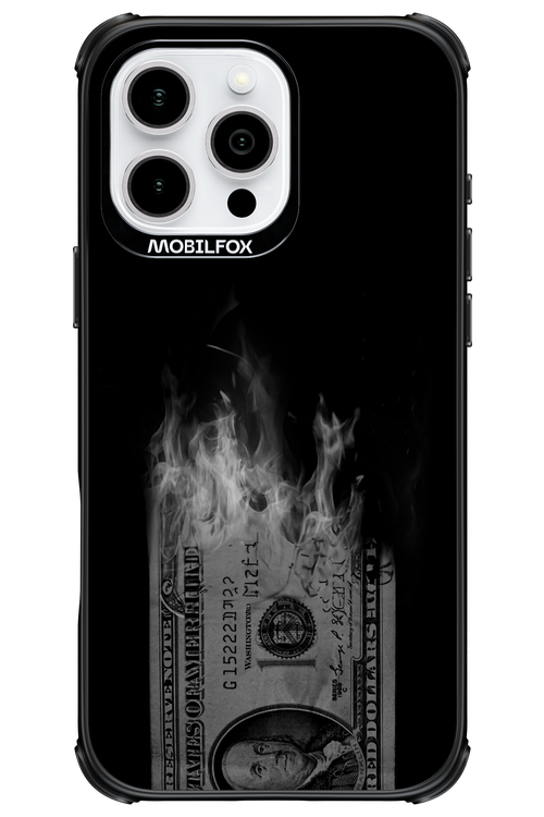 Money Burn B&W - Apple iPhone 16 Pro Max