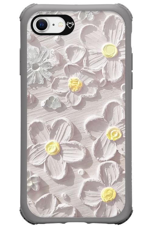White Flowers - Apple iPhone 8