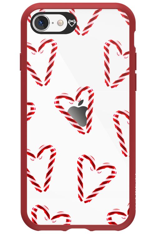 Candy Cane Hearts - Apple iPhone SE 2022