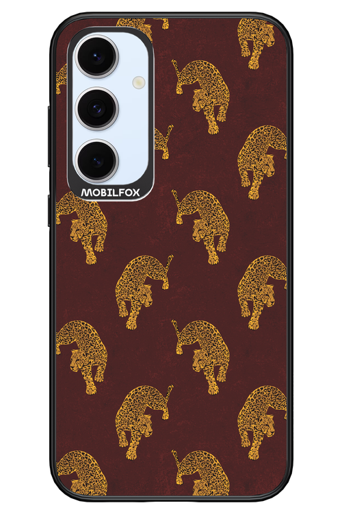 Burgundy Leopard Pattern - Samsung S24 FE