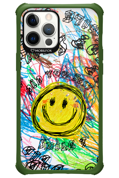 Crayon Smiley Colorful - Apple iPhone 12 Pro Max