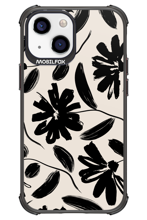 Monochrome Flowerss 2.0 - Apple iPhone 13 Mini