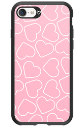 Line Heart Pink - Apple iPhone 7