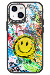 Crayon Smiley Colorful - Apple iPhone 13 Mini