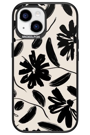 Monochrome Flowerss - Apple iPhone 15