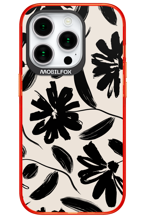 Monochrome Flowerss - Apple iPhone 15 Pro