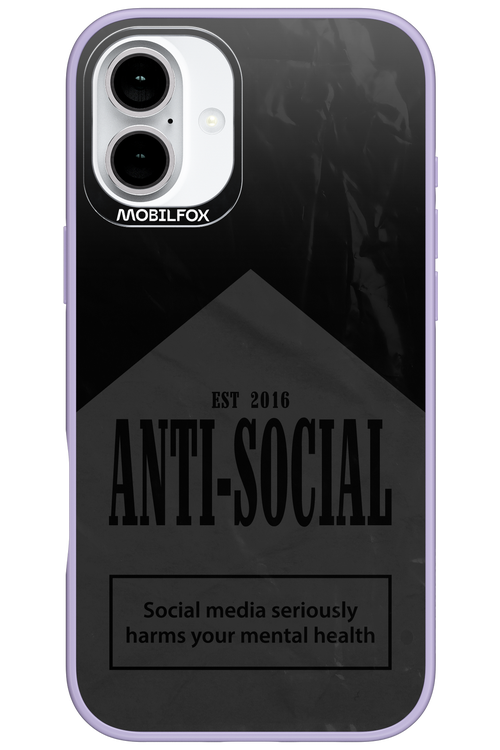 ANTI-SOCIAL (BLVCK) 2.0 - Apple iPhone 16 Plus
