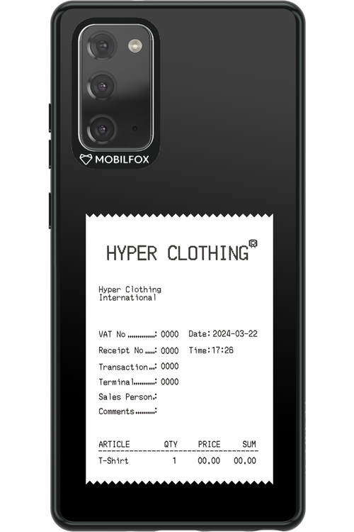 HYPER RECEIPT - Samsung Galaxy Note 20