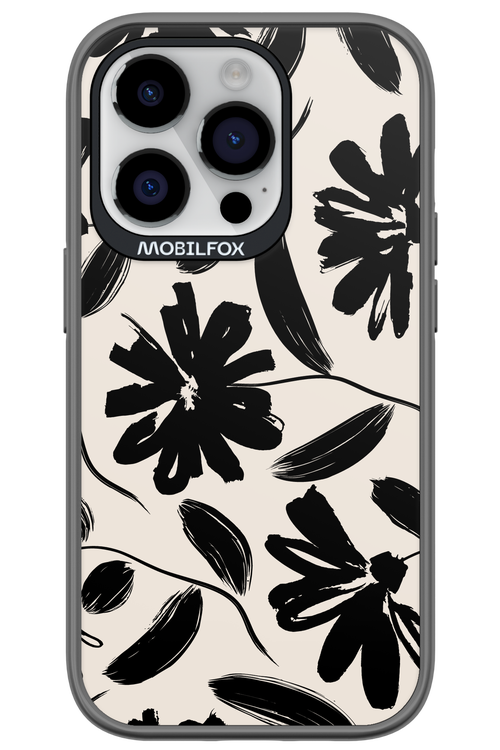 Monochrome Flowerss 2.0 - Apple iPhone 14 Pro
