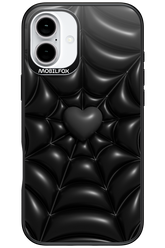 Black Spider Heart - Apple iPhone 16 Plus