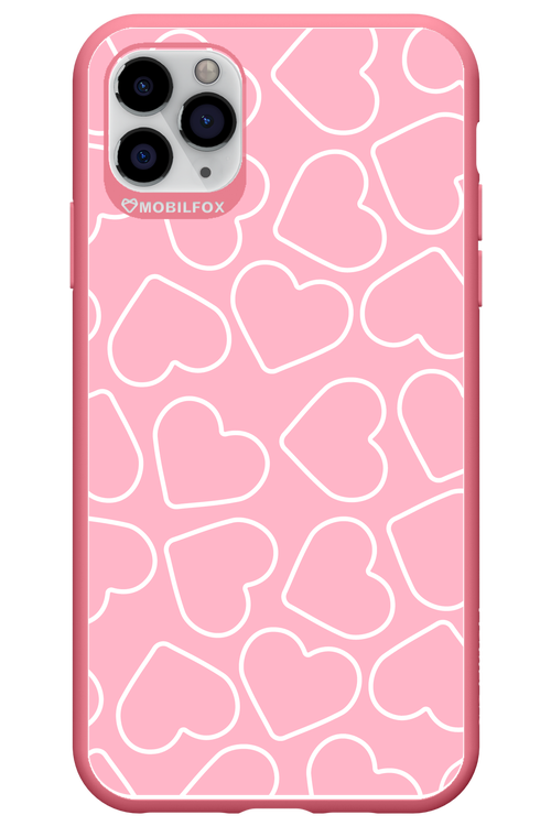 Line Heart Pink - Apple iPhone 11 Pro Max