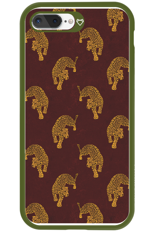 Burgundy Leopard Pattern - Apple iPhone 8 Plus