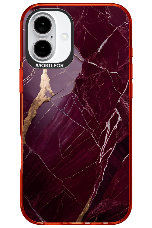 Burgundy Marble - Apple iPhone 16 Plus