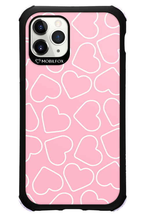 Line Heart Pink - Apple iPhone 11 Pro