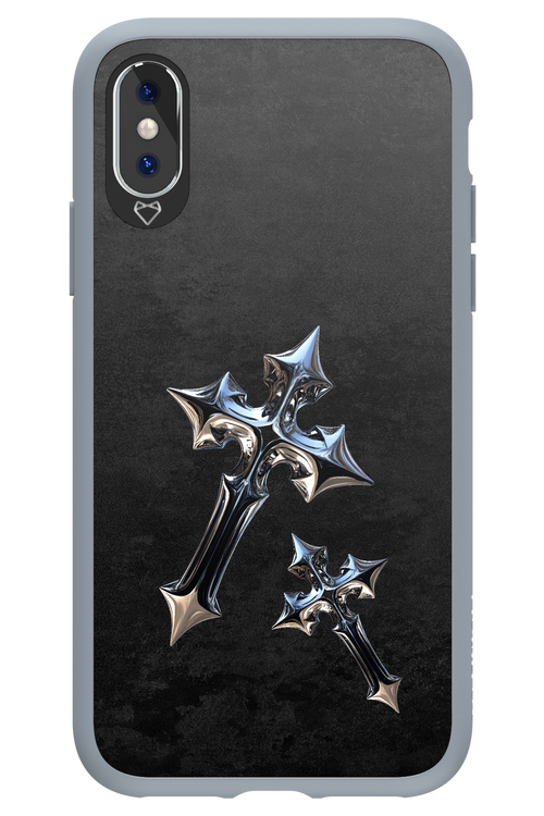 Chrome Crosses - Apple iPhone X