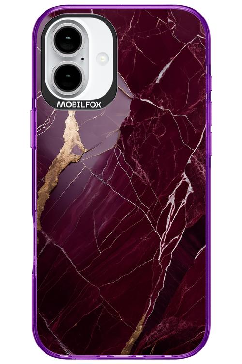 Burgundy Marble - Apple iPhone 16 Plus