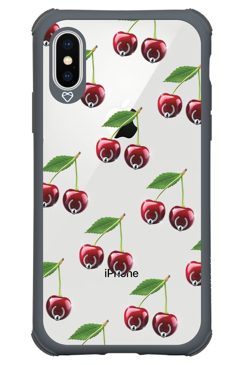 Spicy Cherries Transparent - Apple iPhone X