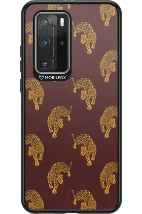 Burgundy Leopard Pattern - Huawei P40 Pro