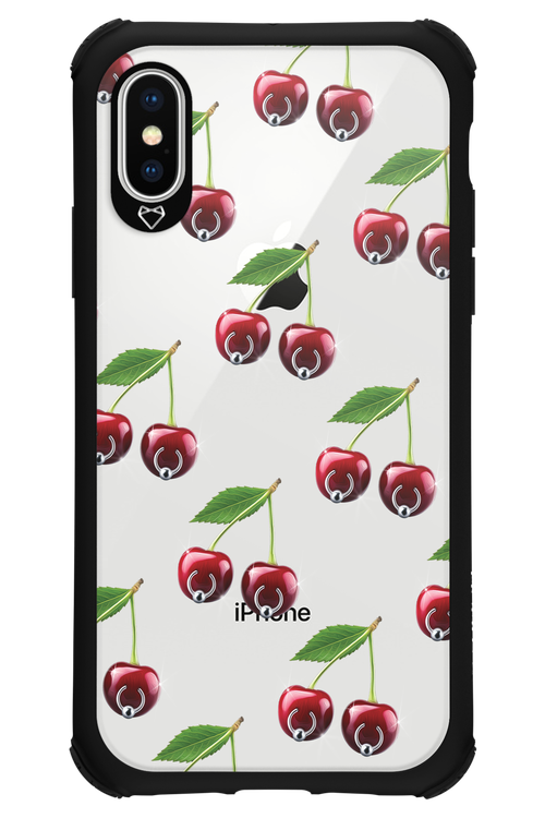 Spicy Cherries Transparent - Apple iPhone X