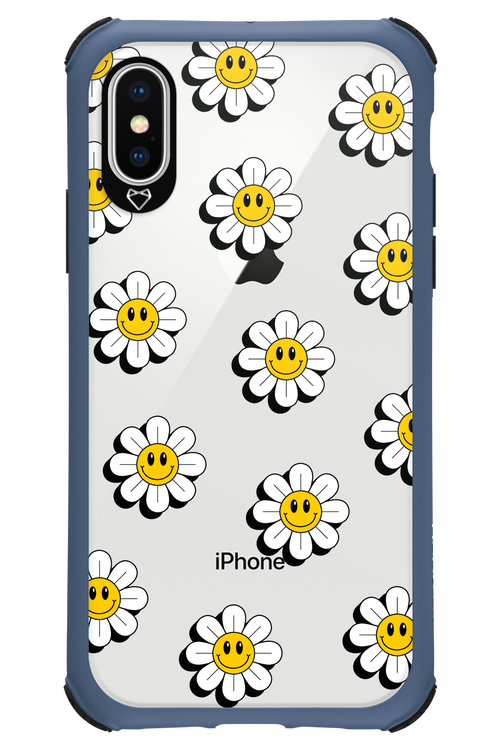 Smiley Flowers Transparent - Apple iPhone XS