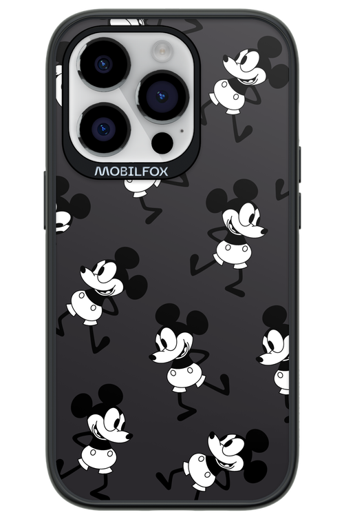 Iconic Mouse (antracite pattern) - Apple iPhone 14 Pro
