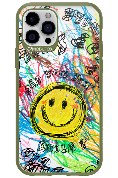 Crayon Smiley Colorful - Apple iPhone 12 Pro