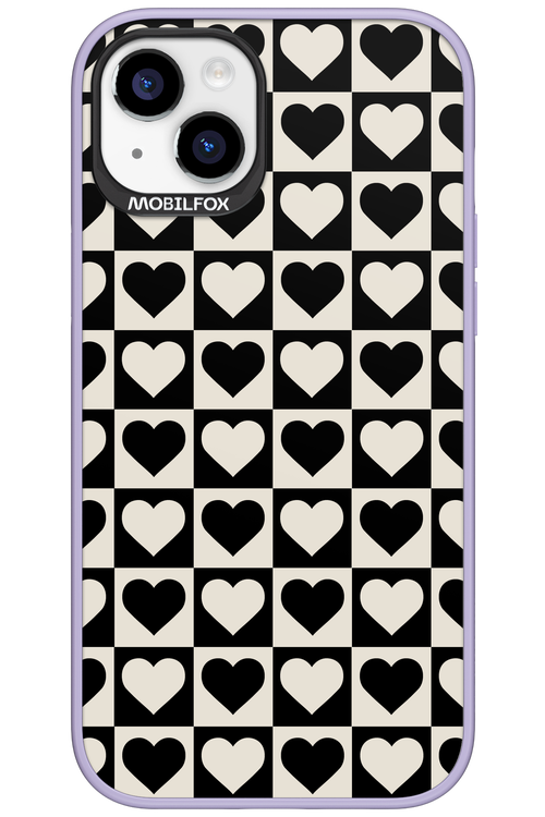 Checkered Heart - Apple iPhone 15 Plus