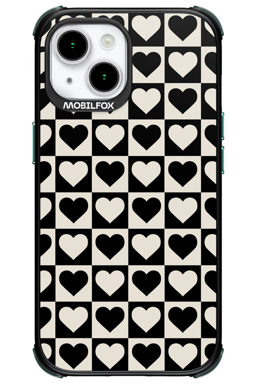 Checkered Heart - Apple iPhone 15