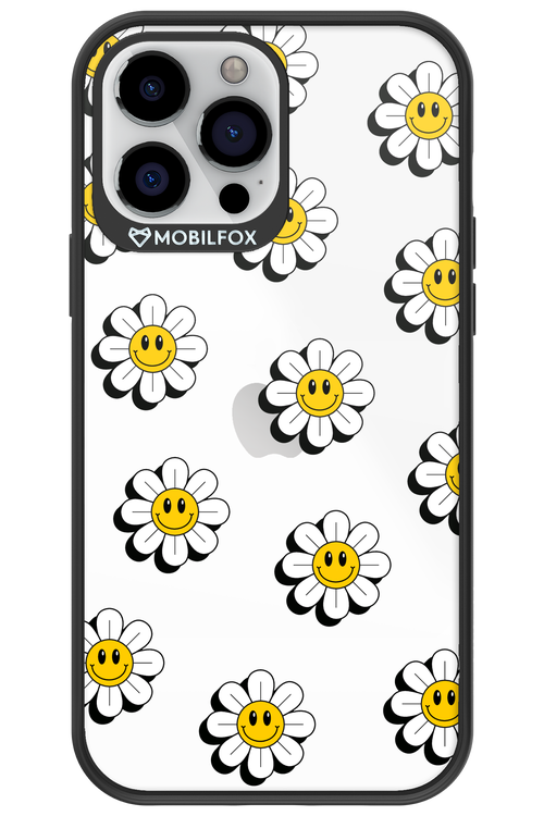 Smiley Flowers Transparent - Apple iPhone 13 Pro Max