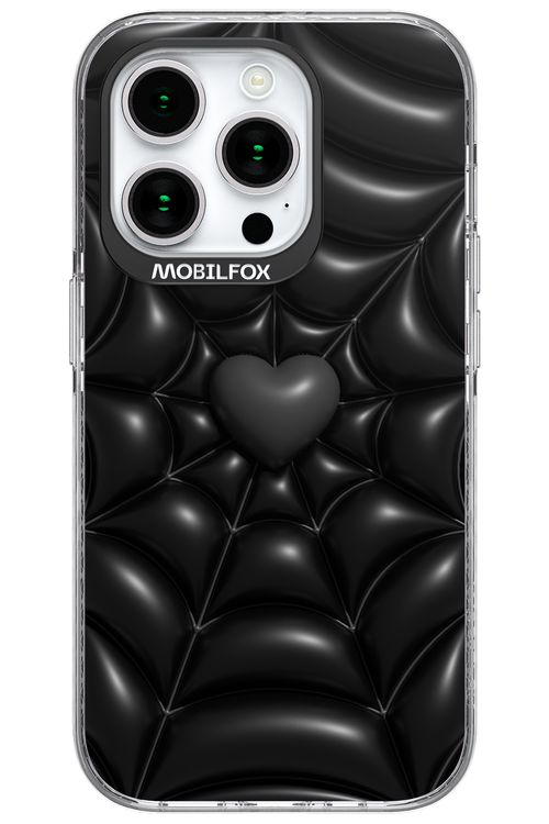 Black Spider Heart - Apple iPhone 15 Pro