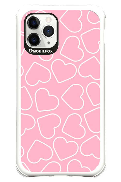 Line Heart Pink - Apple iPhone 11 Pro