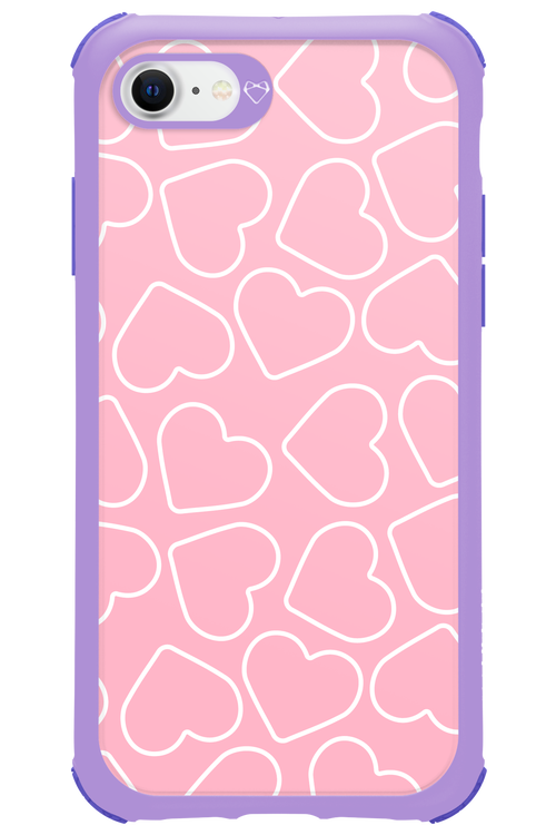 Line Heart Pink - Apple iPhone 7