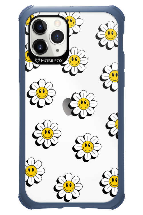 Smiley Flowers Transparent - Apple iPhone 11 Pro