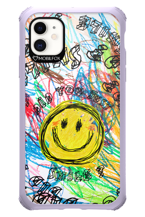 Crayon Smiley Colorful - Apple iPhone 11