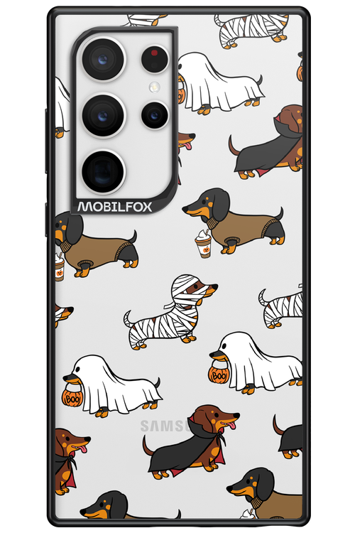 Scary Dachshund (Transparent) - Samsung Galaxy S24 Ultra