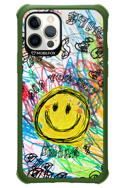 Crayon Smiley Colorful - Apple iPhone 12 Pro