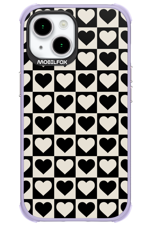 Checkered Heart - Apple iPhone 15