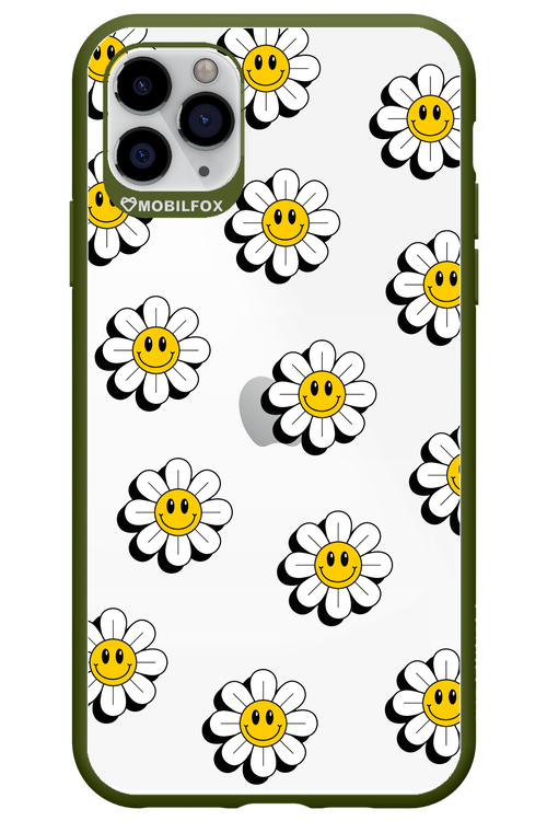 Smiley Flowers Transparent - Apple iPhone 11 Pro Max