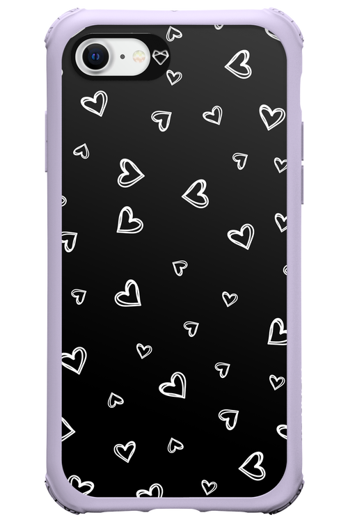 Monochrome Hearts 2.0 - Apple iPhone SE 2020