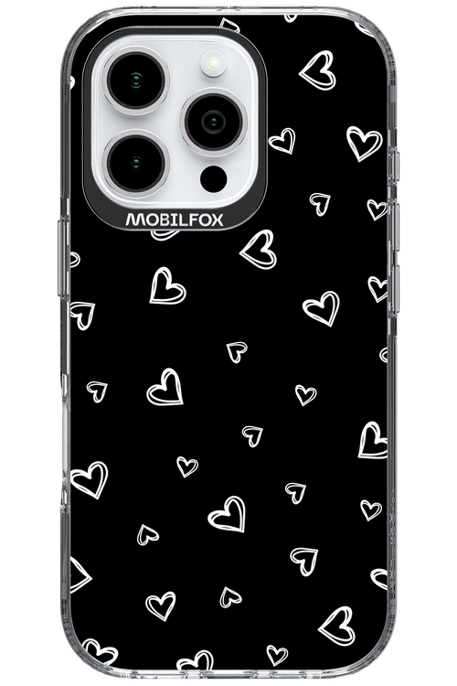 Monochrome Hearts 2.0 - Apple iPhone 16 Pro