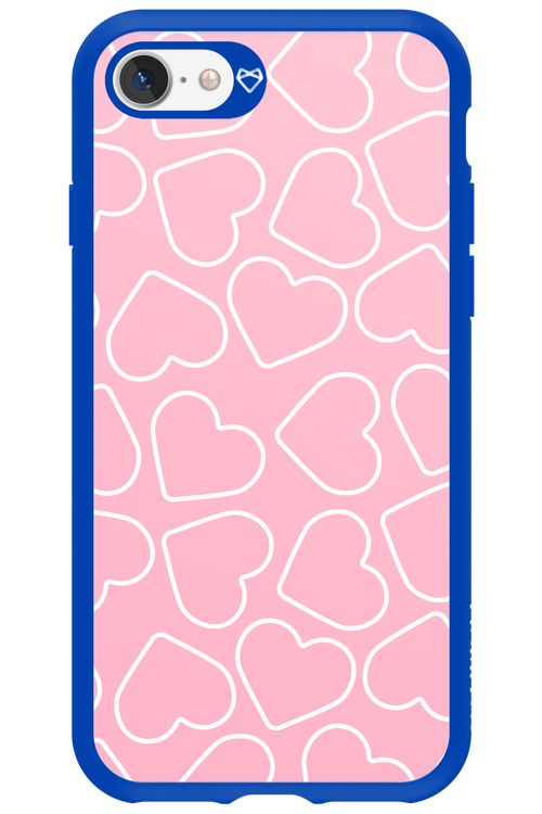 Line Heart Pink - Apple iPhone 7