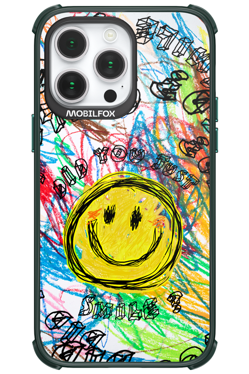 Crayon Smiley Colorful - Apple iPhone 14 Pro Max