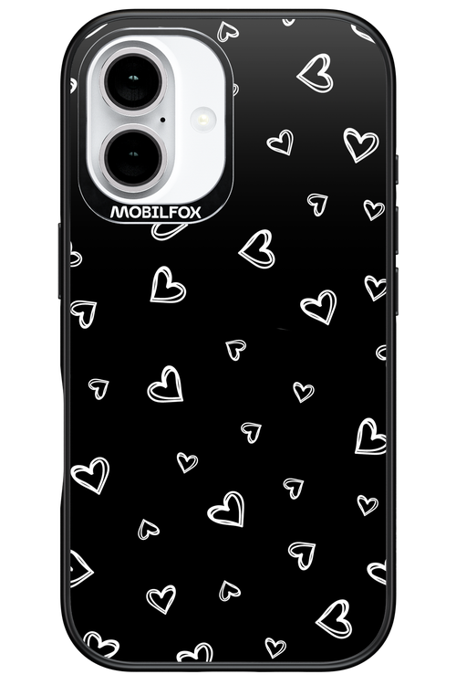 Monochrome Hearts - Apple iPhone 16