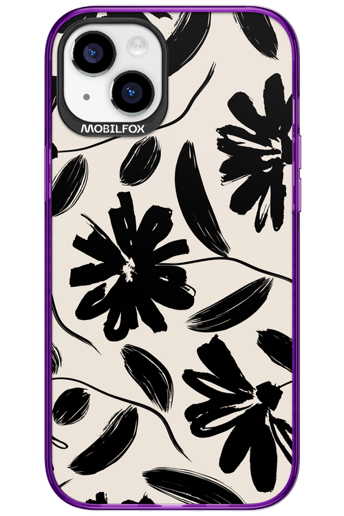 Monochrome Flowerss - Apple iPhone 15 Plus