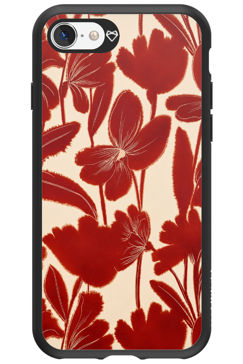 Burgundy Flowers 2.0 - Apple iPhone 8